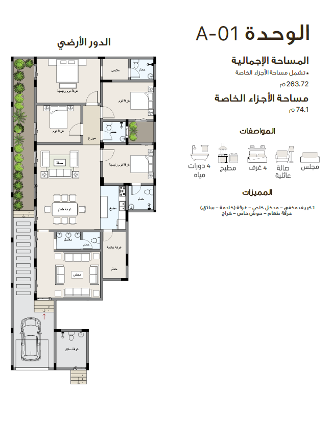 مخطط الوحدة A01