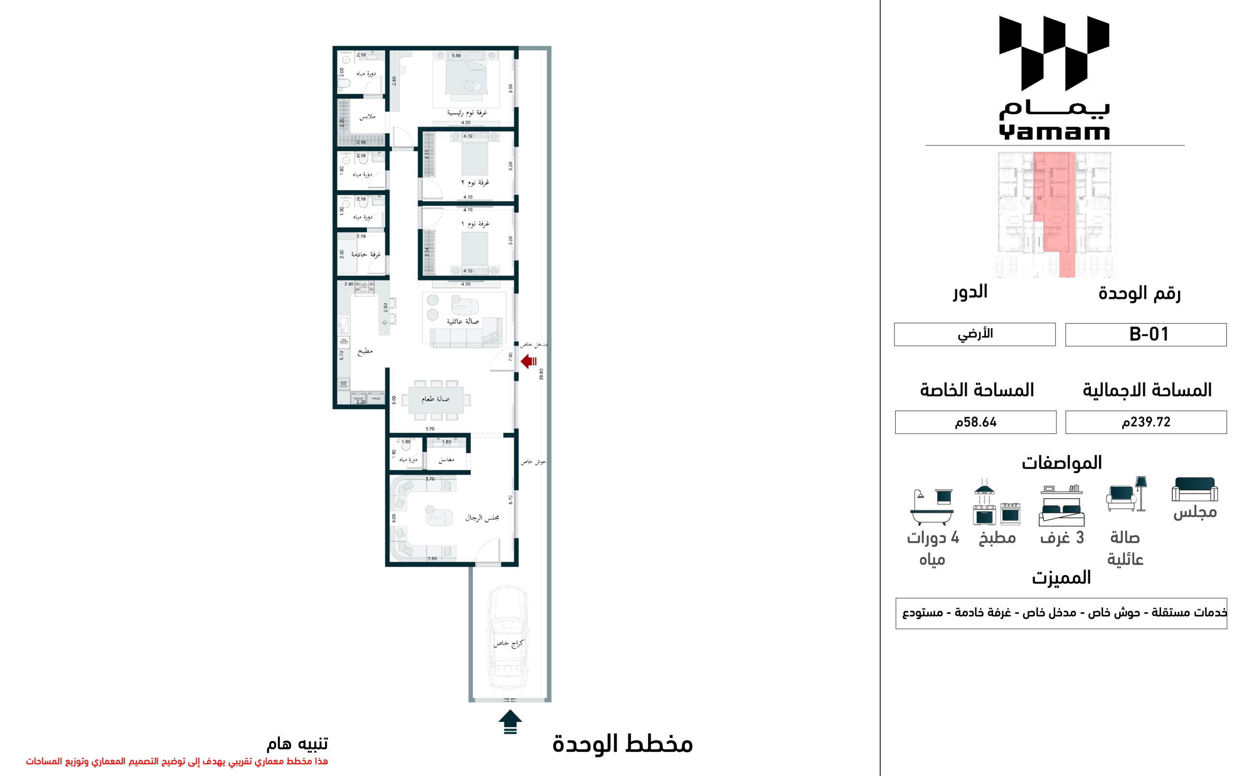 مخطط الوحدة B01